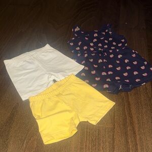 Bundle- Rainbow Print Romper and Shorts